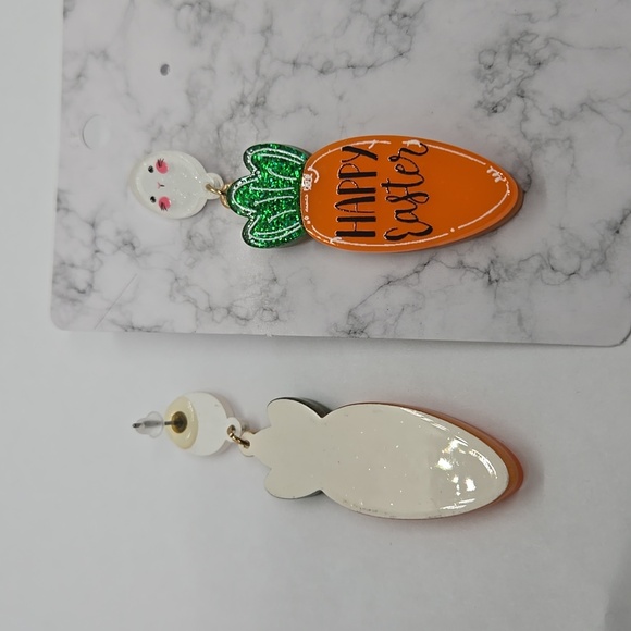 Easter Carrot Earrings Stud Earrings - Picture 8 of 15